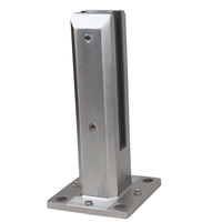 ZD 304 316 Spigots en acier inoxydable pour garde-corps en verre sans cadre, colliers carrés 2205 réglables 12-16mm pour piscine et balcon