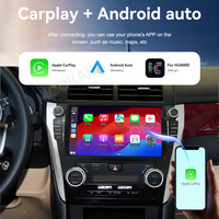 MOOKAKA 10.1 pouces GPS Navigation stéréo tête unité Android pour Toyota Camry 2012-2015 Carplay lecteur multimédia Autoraido