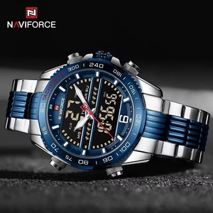 Drioshipping Luxury Business Digital Quartz Watch Dual Display Men Steel Wristwatch Waterproof Reloj Para Hombre De Cuarzo - Product Image 2