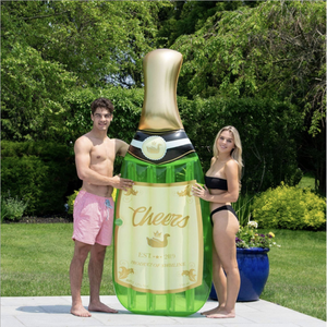 Inflatable Rose Wine Bottle Pool Float Hồng, Chai Bia Hồ Bơi Lounger, Hiển Thị Bọt Sâm Banh Hồ Bơi Nệm Long Lanh - Product Image 6