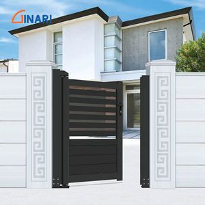 <span class=keywords><strong>Portail</strong></span> d'entrée en <span class=keywords><strong>aluminium</strong></span> robuste GINARI et petit <span class=keywords><strong>portail</strong></span> décoratif pour villa, largeur 4 m, hauteur 6 pieds avec modélisation 3D - Product Image 3