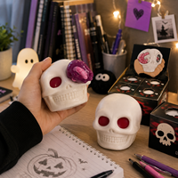 Jouet à presser Crâne d'Halloween pour cadeaux de fête Enfants Adultes Jouet sensoriel anti-stress doux