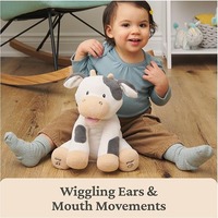 Nouveau Style chantant personnalisable mignon et réaliste lait de vache Animation jouets en peluche remplis de jouets sensoriels pour le confort de bébé
