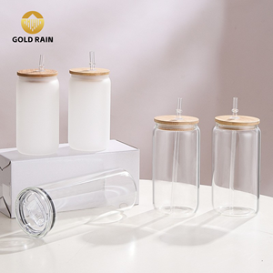 16oz boule à neige chaleur revêtement thermique transfert eau clair givré sublimation verre peut tasse - Product Image 4