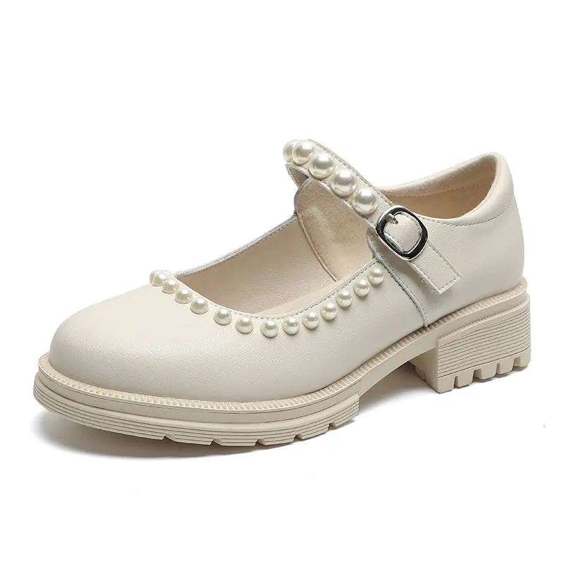 sh11316a Genuine Leather Mary Jane Shoes Women Japanese Style Vintage Soft Girls Platform College Student Shoes
