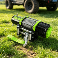 Treuil électrique OEM ODM avec télécommande filaire et sans fil, câble en acier de 6,4 mm, treuil de grue automatique pour tout-terrain