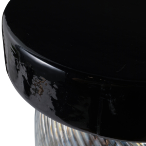 Tavolino scultoreo in vetro con piano nero per l'arredamento di soggiorno e camera da letto - Product Image 6