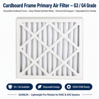 Filter Udara HEPA Karbon Aktif Non-Standar Kustom Baru Opsional Kelas G3/G4 Panjang & Lebar Kustom