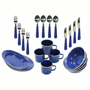 غير عصا ضغط الصلب enamelware المطبخ مجموعة ، نونستيك التخييم طقم أواني طهي من السيراميك ، النخيل مطعم الحديد الزهر تجهيزات المطابخ
