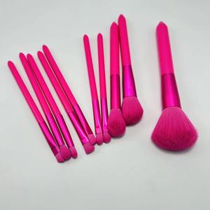 Ensemble de 10 pinceaux de maquillage à manche en bois de rose mat, poils synthétiques, pour le visage, les yeux, le surligneur, le correcteur, outil de beauté - Product Image 6