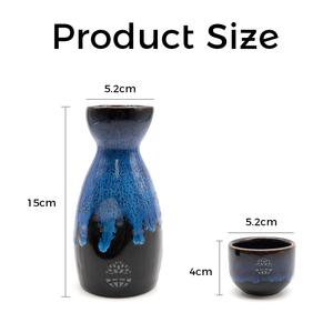 Ensemble élégant de <span class=keywords><strong>bouteille</strong></span> et de tasse à saké en céramique NEWELL avec un motif de glaçure unique pour servir du <span class=keywords><strong>whisky</strong></span>, du vin, accessoire de décoration de cuisine - Product Image 2