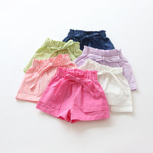Shorts de Verano para Niña con Bolsillo, Pantalones Cortos de Moda para Niños de 1 a 8 Años - Product Image 1