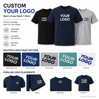 T-shirt à col rond pour homme avec logo personnalisé, OEM, coton peigné de qualité supérieure, streetwear, tee-shirt promotionnel, fabricant de t-shirts à marque privée
