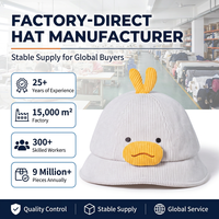 Sombrero de Pescador para Bebés y Niños Pequeños, Diseño de Dibujos Animados en 3D, Patrón Animal, Corduroy, Accesorios de Moda Infantiles