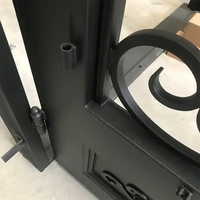 Porte double en fer forgé sur mesure, acceptant la personnalisation de la couleur, pour la construction de villas (OEM accepté)