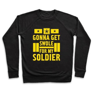 Sweat-shirt à col rond Getting Swole for My Soldier - Product Image 2