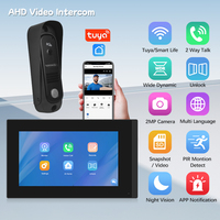 Sistema de Videoportero AHD de Alta Calidad, Cámara de Videoportero con Cable y Pantalla de 7 Pulgadas, Videoportero Inteligente Tuya para el Hogar, Videoportero Wifi