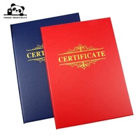 Porte-certificat de diplôme de remise de diplôme en cuir et velours avec estampage à chaud, impression personnalisée, format A5 A4, pour cartes et documents, avec protection d'angle