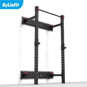 Kylinfit montado en la pared plegable power rack de montaje en pared squat rack plegable squat rack