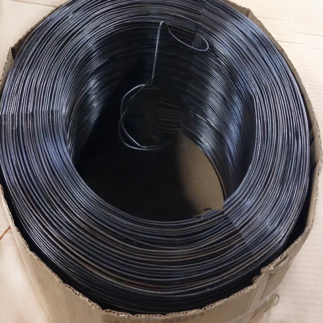 Filo da costruzione filo legante in acciaio 0.8mm 18 24 gauge twist rotolo di filo di ferro ricotto nero morbido