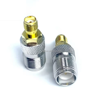 Adaptateur d'antenne GPS coaxial RF plaqué or/nickel, connecteur femelle TNC vers connecteur femelle SMA 50 ohms
