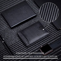 Dompet & Tempat Kartu Pria & Wanita Kulit Asli Minimalis RFID Anti-pencurian, Logo Custom Tersedia