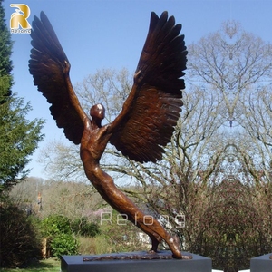 Scultura Moderna in Bronzo di Grandi Dimensioni '<span class=keywords><strong>Ali</strong></span> <span class=keywords><strong>della</strong></span> Libertà' di RELONG per Decorazione Esterna - Product Image 4