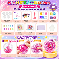 Kit de fabrication de balles en plastique souple DIY avec moules et ensemble de slime pour adolescents et adultes - Jouet anti-stress (38 pièces)
