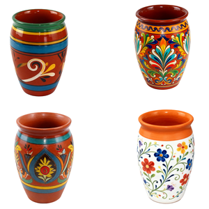 Taza Cantarito de Barro Hecha a Mano de 12oz/16oz para Bebidas Frías y Calientes, Tazas de Barro Mexicanas para Margarita, Vino, Jugo - Product Image 6