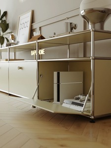 Bắc Âu hiện đại tự làm TV đứng thép không gỉ <span class=keywords><strong>Modular</strong></span> Tủ lưu trữ với bánh cho đồ nội thất nhà sống phòng ngủ căn hộ sử dụng - Product Image 6