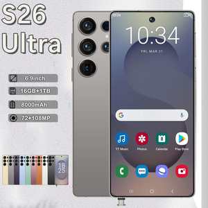 สมาร์ทโฟน <span class=keywords><strong>S26</strong></span> ultra 5g คุณภาพสูง16GB + 1TB หน้าจอ HD 6.9นิ้วแอนดรอยด์15 decacore 108MP 100W ชาร์จเร็วรองรับหลายภาษา - Product Image 1
