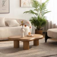 Table basse minimaliste en bois massif en forme de nuage, petite table à thé, table moderne de luxe léger haut de gamme pour maisons d'hôtes et usage domestique