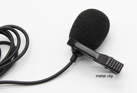 Mini micro à pince plaqué or de 3.5mm Microphone cravate Lavalier
