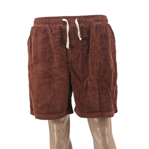 Velours côtelé uni vierge de grande taille personnalisé de 5 pouces d'entrejambe en coton biologique pour hommes, short en maille d'entraînement brodé pour hommes - Product Image 2