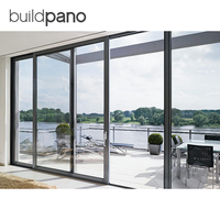Puertas Apilables de Doble Acristalamiento As2047 Australianas, Puertas Corredizas Panorámicas de Aluminio para Exteriores Comerciales y Patios