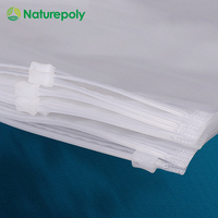 Impression de logo personnalisé Vêtements transparents givrés Tshirt Poly Sandwich en plastique biodégradable Fermeture éclair Sacs coulissants Sac de congélation