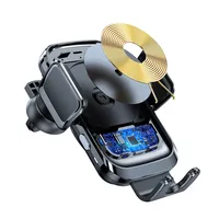 Pengisi Daya Nirkabel Dudukan Mobil 15W Port Tipe C iPhone 15 14 13 Pro Max Ventilasi Udara Dapat Diputar Stabil Pengisian Cepat untuk S23 S21 iPhone