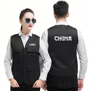 Gilet utilitaire réversible en laine pour homme, personnalisé, multi-poches, pour photographie et <span class=keywords><strong>travail</strong></span>, avec boutons, grande taille, maille respirante, vente chaude, été, <span class=keywords><strong>pas</strong></span> <span class=keywords><strong>cher</strong></span> - Product Image 3