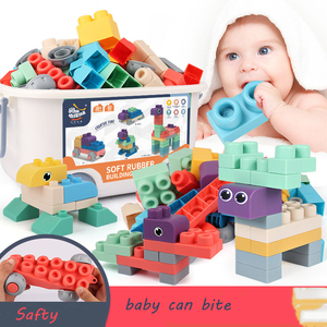 JXB Ensemble de 80 blocs de construction en plastique pour les tout-petits, jouets de construction amusants - Product Image 2