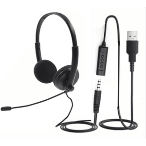 Venta al por mayor centro de llamadas de oficina auriculares <span class=keywords><strong>USB</strong></span> baratos con micrófono de sonido de alta calidad de la fábrica LINX - Product Image 1