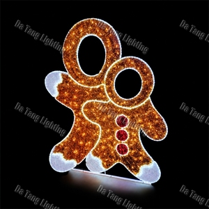 <b>Gingerbread</b> Man Sculpture Light for Seasonal Landscapes Resorts Gardens Commercial Spaces and Holiday Projects - Product Image 4