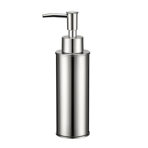 <span class=keywords><strong>Dispensador</strong></span> <span class=keywords><strong>de</strong></span> jabón <span class=keywords><strong>de</strong></span> acero inoxidable <span class=keywords><strong>plateado</strong></span> para hotel, baño, cocina, diseño Redondo, 304 ss - Product Image 1