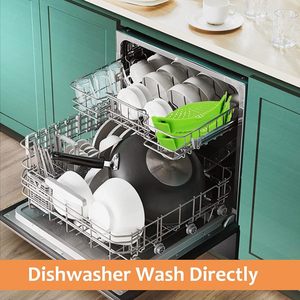 Flexible Silicone Strainer Pot Drainer Cooking Tools Adjustable <b>Clip</b> on Strainer for Pots - Product Image 5
