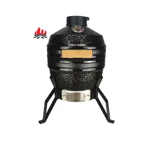 KIMSTONE Pemanggang Arang Keramik, Pemanggang Arang Keramik Mini, Oven Telur Mini, Pemanggang Bbq Kamado Komersial, Deflektor Panas, Kamado Panetone