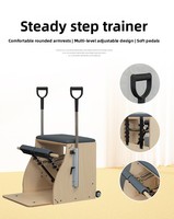 Chaise Wunda en bois de chêne MJD, équipement durable, réglable et portable pour studio de Pilates et fitness à domicile
