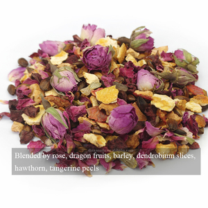 Mélange de Dendrobium <span class=keywords><strong>Rose</strong></span> Pinky |   Thé aux fruits et herbes saveur <span class=keywords><strong>rose</strong></span> d'aubépine, orge, fruit du dragon et écorce de mandarine |   Sachets de thé OEM / Sachets individuels / Mélange de thés - Product Image 2