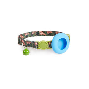 Nuevo Airtag GPS Localizador Cubierta protectora Colorido Patrón sólido Cuello de poliéster con cintas Chic Airtag Tracker Cat Collar - Product Image 6