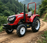 Traktor Roda Kecil Kompak Efisien Berkualitas Ekspor, Disetujui CE EPA, Dilengkapi Front End Loader dan Backhoe Digger