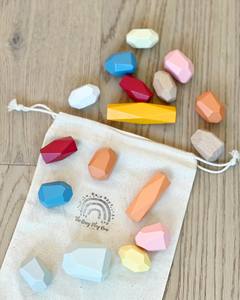 Tùy chỉnh trẻ em Đồ chơi bằng gỗ phân loại xếp chồng đá 17 cái cân bằng Đá Bộ - Product Image 4