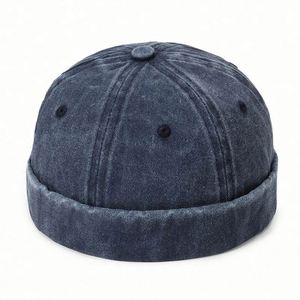 Casquette de baseball sans visière en denim délavé, style vintage, personnalisée, sportive et formelle, avec impression en relief, vente en gros directe usine - Product Image 6